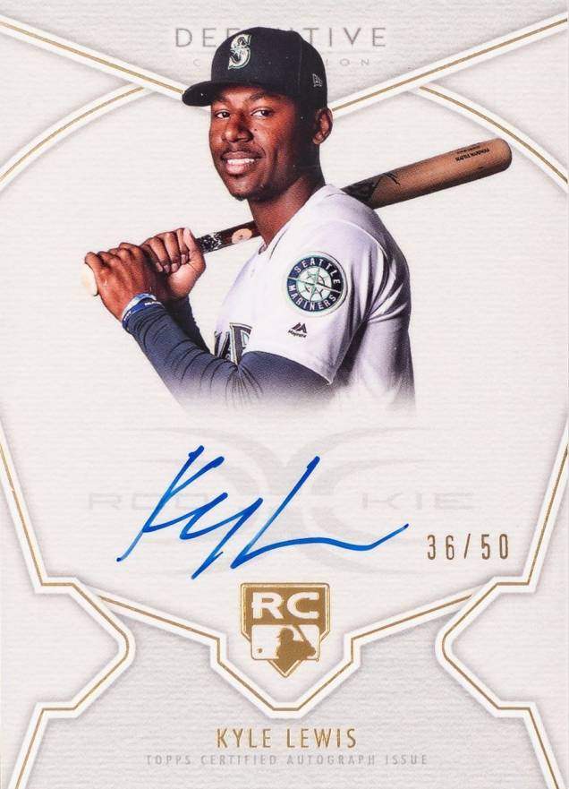 2020 Topps Definitive Collection Definitive Rookie Autographs Kyle Lewis #KL Baseball Card