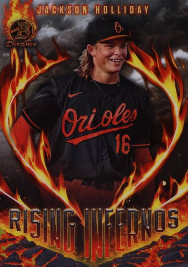 2024 Bowman Rising Infernos Jackson Holliday #RI9 Baseball Card