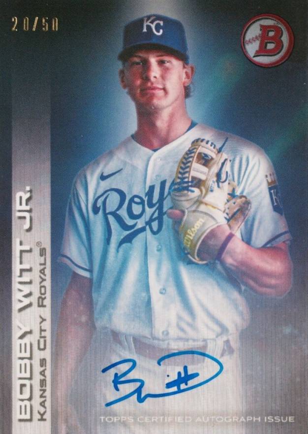 2022 Bowman Transcendent VIP Party Autographs Bobby Witt Jr. #BWA3 Baseball Card