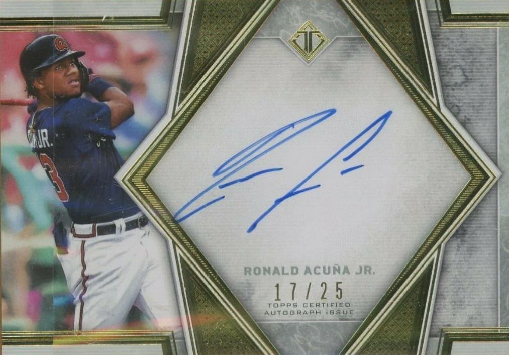 2019 Topps Transcendent Framed Transcendent Autographs Ronald Acuna Jr. #RAJ Baseball Card