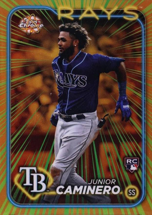 2024 Topps Chrome Radiating Rookies Junior Caminero #RR12 Baseball Card