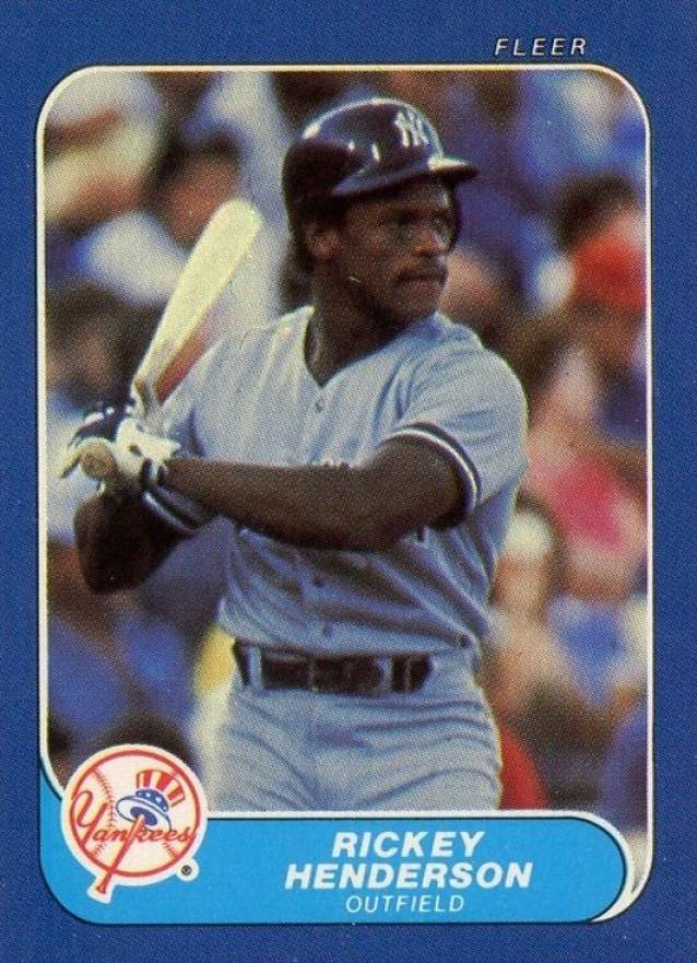 1986 Fleer Mini Rickey Henderson #23 Baseball Card