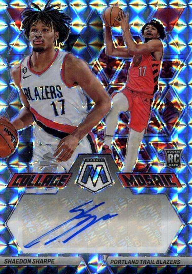 2022 Panini Mosaic Collage Autographs Mosaic Shaedon Sharpe #CMSHA Basketball Card
