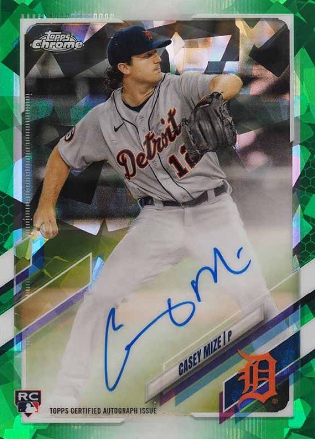 2021 Topps Chrome Sapphire Rookie Autographs Casey Mize #RACM Baseball Card