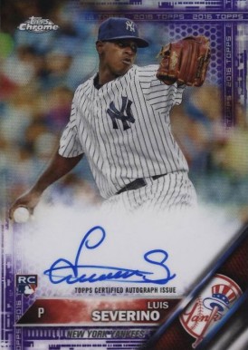 2016 Topps Chrome Rookie Autographs Luis Severino #RA-LS Baseball Card