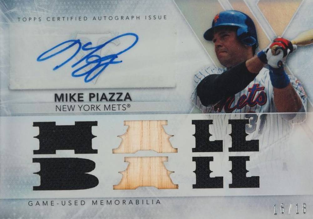 2015 Topps Triple Threads Autograph Relics Mike Piazza #MP2 Baseball Card