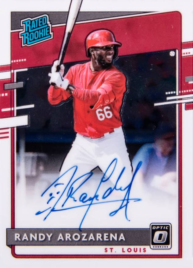 2020 Panini Donruss Optic Rated Rookies Signatures Randy Arozarena #RRSRA Baseball Card