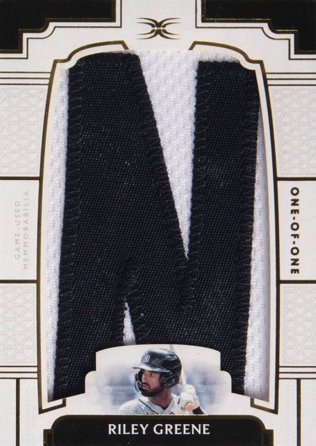 2024 Topps Definitive Collection Definitive Nameplate Collection 1/1 Riley Greene #DNCRG Baseball Card