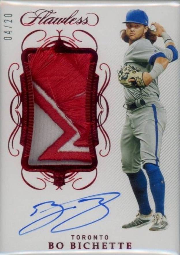 2020 Panini Flawless Rookie Patch Autographs Bo Bichette #RPABB Baseball Card