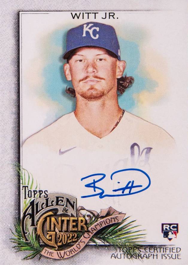 2022 Topps Allen & Ginter Full-Size Autographs Bobby Witt Jr. #FABWJ Baseball Card