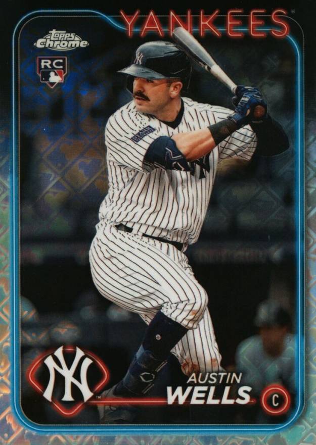 2024 Topps Chrome Logofractor Edition Austin Wells #281 Baseball Card