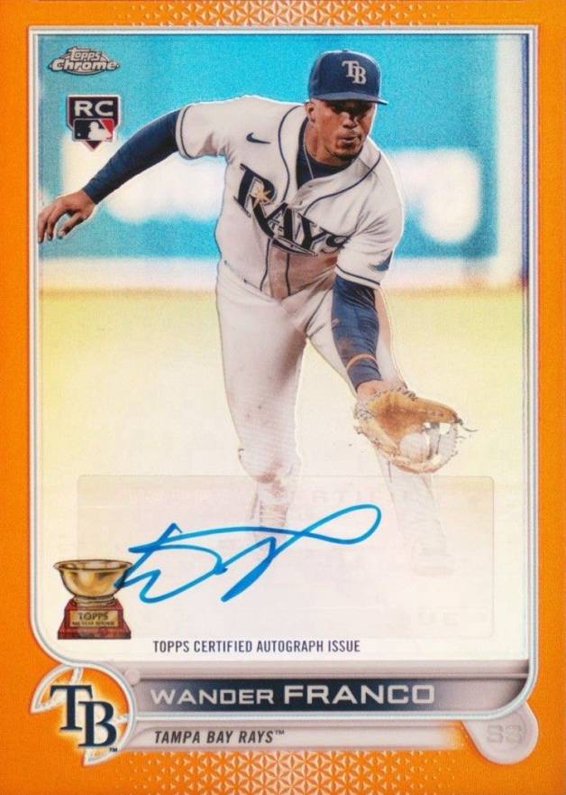 2022 Topps Chrome Update Autographs Wander Franco #ACWF Baseball Card