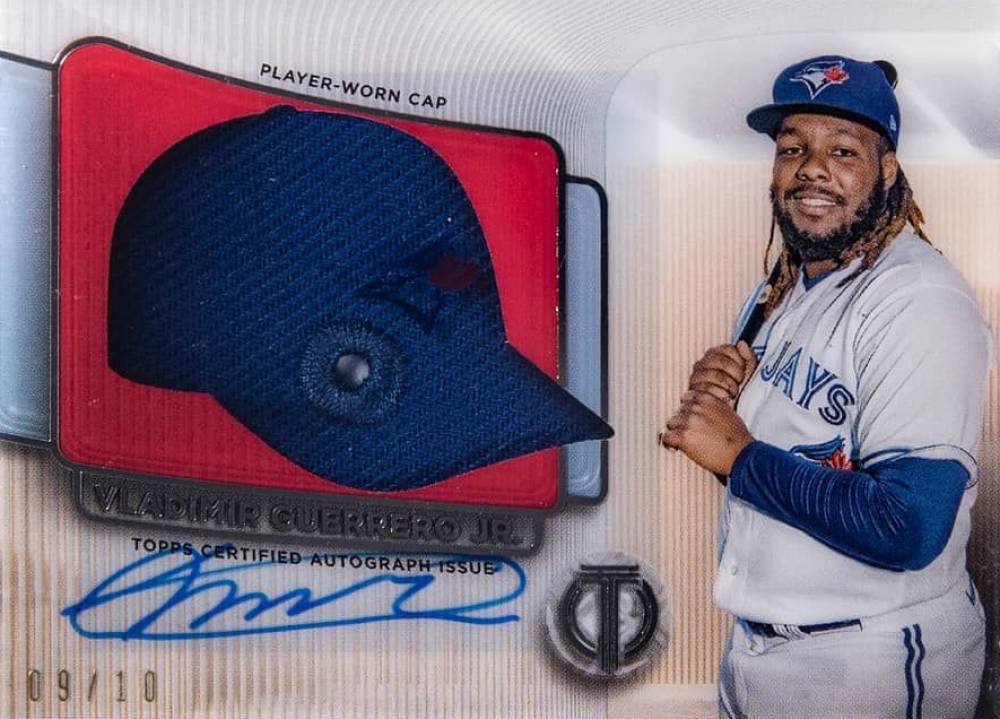 2024 Topps Tribute Tip of the Cap Autograph Relics Vladimir Guerrero Jr. #TOTCVGJ Baseball Card