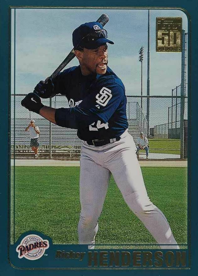 2001 Topps Traded Rickey Henderson #T77 Baseball Card