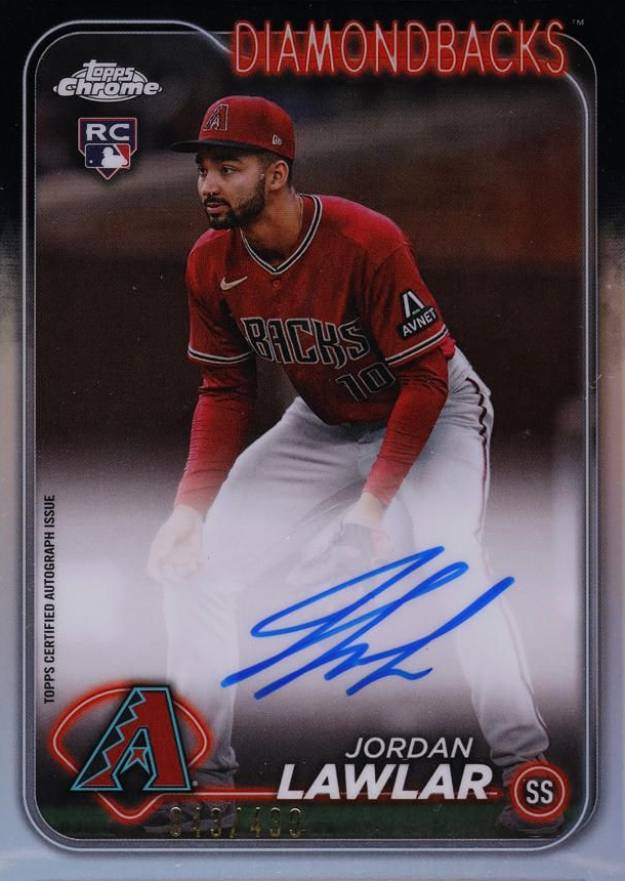2024 Topps Chrome Rookie Autographs Jordan Lawlar #RAJLA Baseball Card