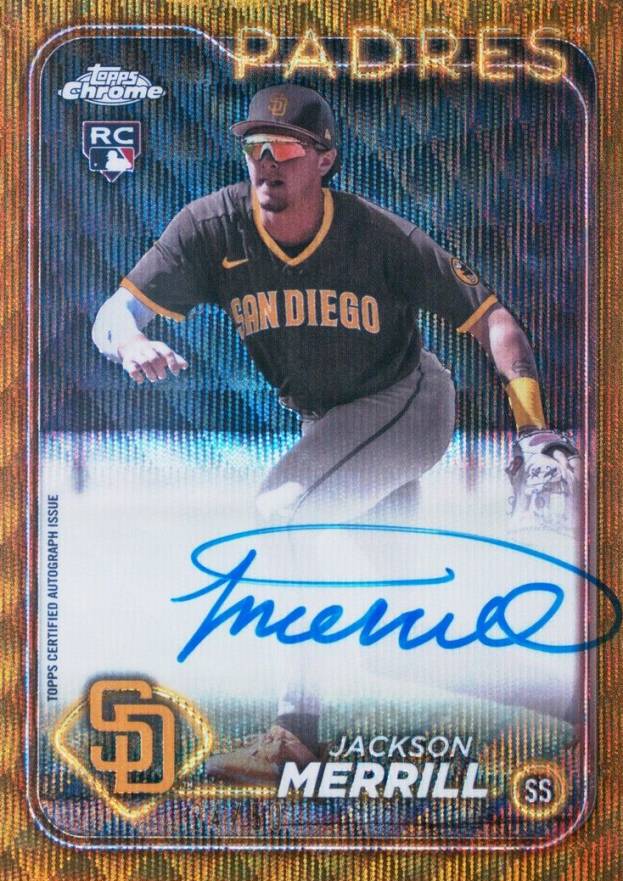 2024 Topps Chrome Rookie Autographs Jackson Merrill #RAJME Baseball Card