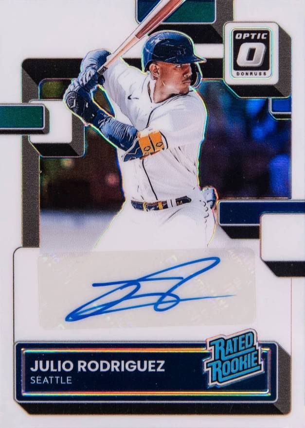 2022 Panini Capstone Optic Rated Rookie Signatures Julio Rodriguez #RRSJR3 Baseball Card