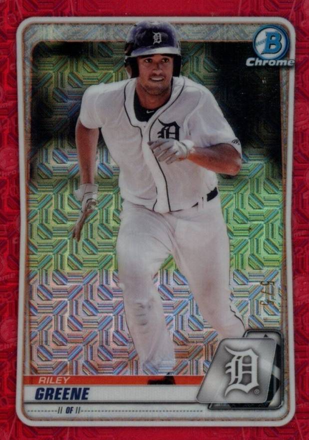 2020 Bowman Chrome Mega Box Riley Greene #BCP122 Baseball Card