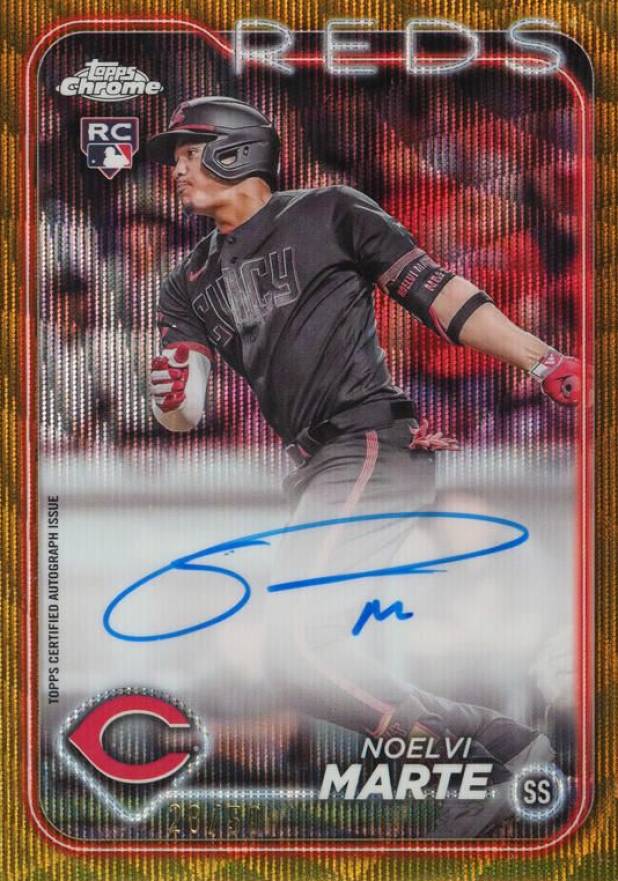 2024 Topps Chrome Rookie Autographs Noelvi Marte #RANM Baseball Card