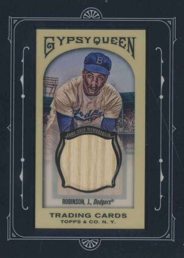 2011 Topps Gypsy Queen Framed Mini Relic Jackie Robinson #JR Baseball Card