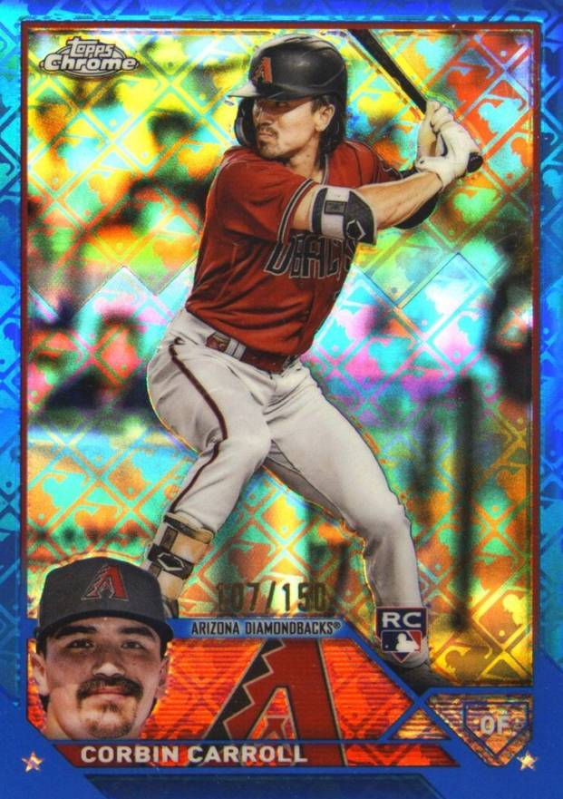 2023 Topps Chrome Logofractor Edition Corbin Carroll #95 Baseball Card