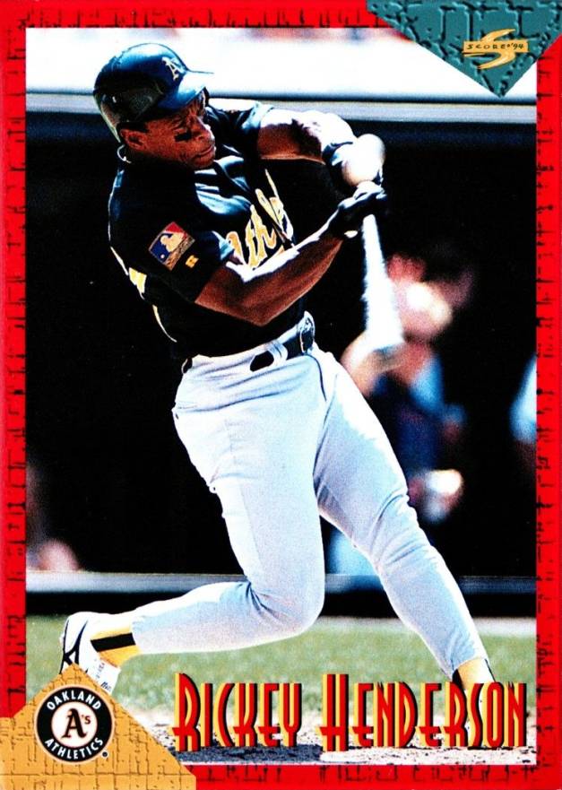 1994 Score Rookie Traded Rickey Henderson #RT13 Baseball Card