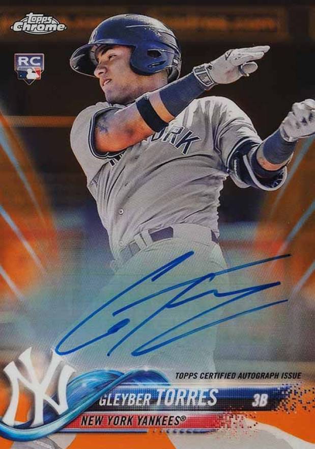 2018 Topps Chrome Rookie Autograph Gleyber Torres #RA-GT Baseball Card