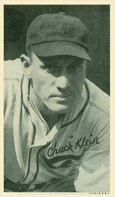 1936 Goudey Premiums-Type 1-Wide Pen Chuck Klein # Baseball Card