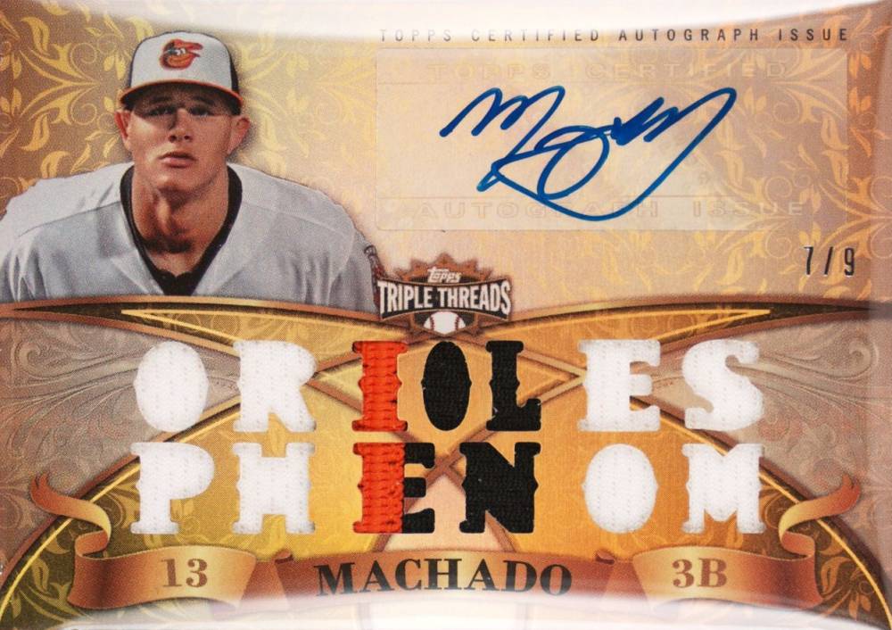 2018 Topps Triple Threads Autograph Relics Manny Machado #MMA2 Baseball Card