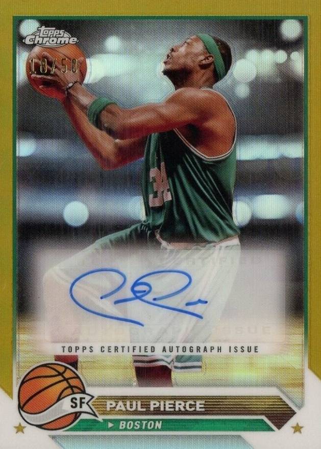 2023 Topps Chrome Topps Chrome Autographs Paul Pierce #CGPP Basketball Card