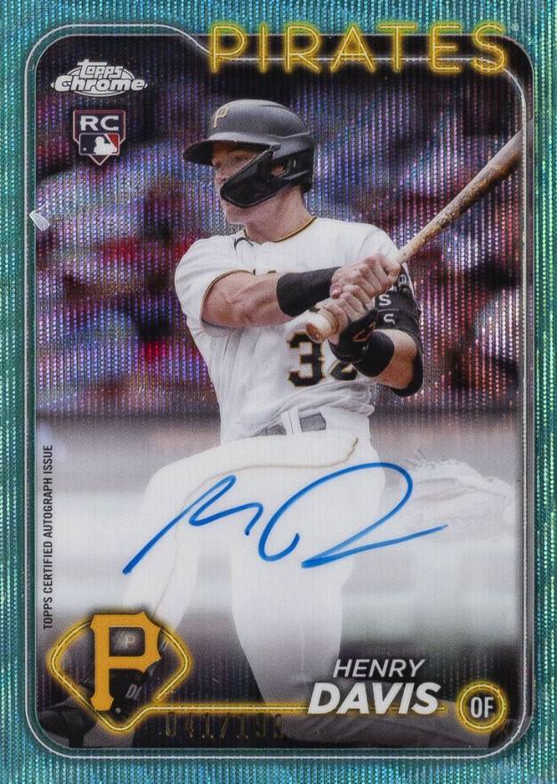 2024 Topps Chrome Rookie Autographs Henry Davis #RAHAD Baseball Card