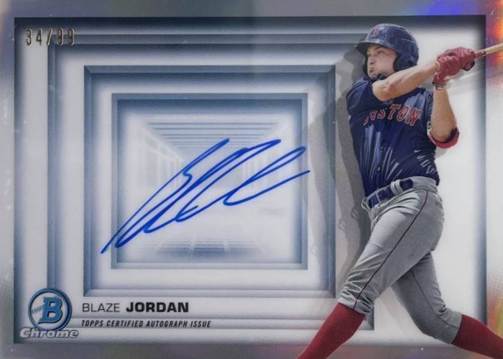 2022 Bowman Chrome Bowman in 3-D! Blaze Jordan #BDBBJ Baseball Card