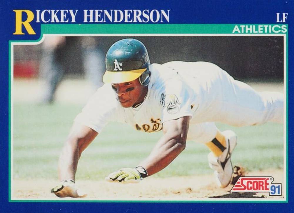 1991 Score Rickey Henderson #10 Baseball Card