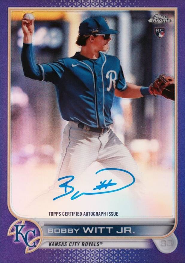 2022 Topps Chrome Rookie Autographs Bobby Witt Jr. #RABW Baseball Card