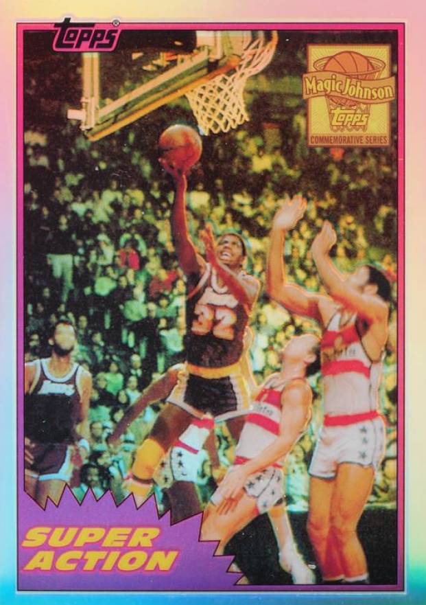 2000 Topps Chrome Magic Reprint Magic Johnson #4 Basketball Card