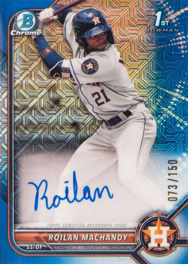 2022 Bowman Chrome Prospect Autographs Roilan Machandy #CPARM Baseball Card