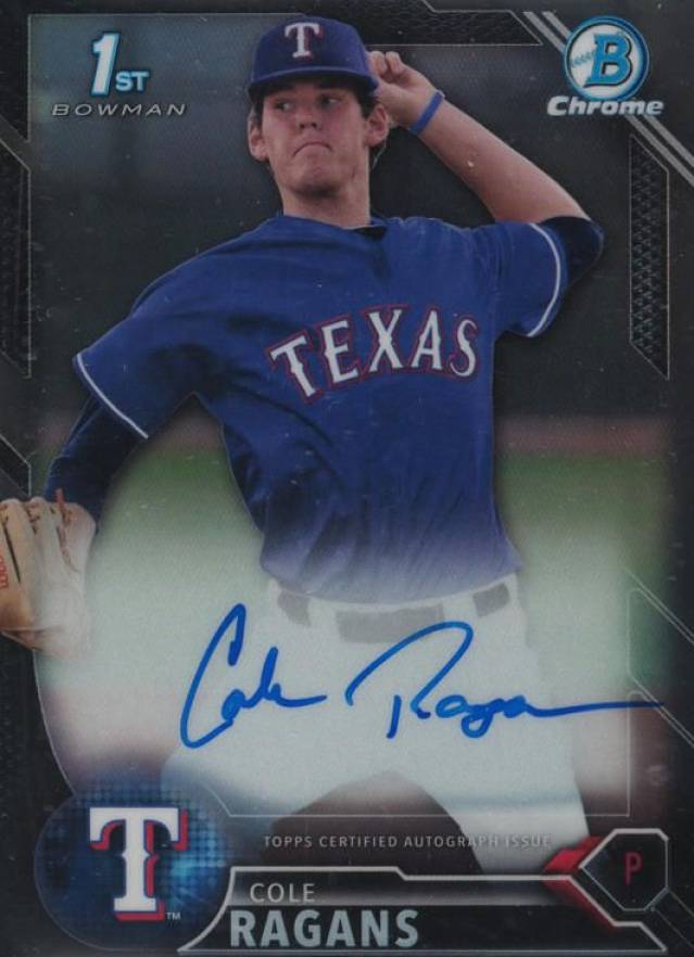 2016 Bowman Draft Chrome Draft Picks Autographs Cole Ragans #CDACRA Baseball Card