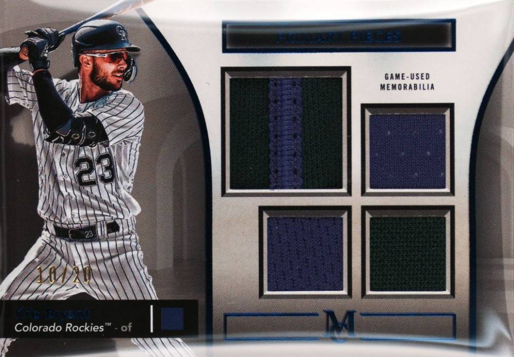 2024 Topps Museum Collection Single-Player Primary Pieces Quad Relics Kris Bryant #KB Baseball Card