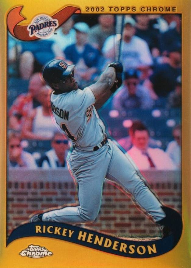 2002 Topps Chrome Rickey Henderson #165 Baseball Card