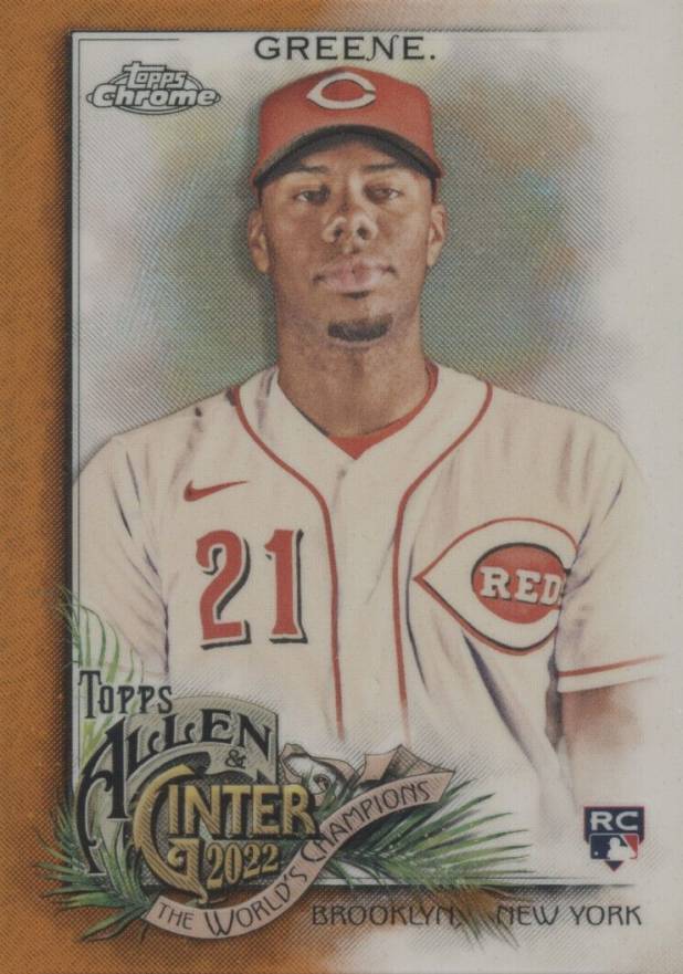 2022 Topps Allen & Ginter Chrome Hunter Greene #209 Baseball Card