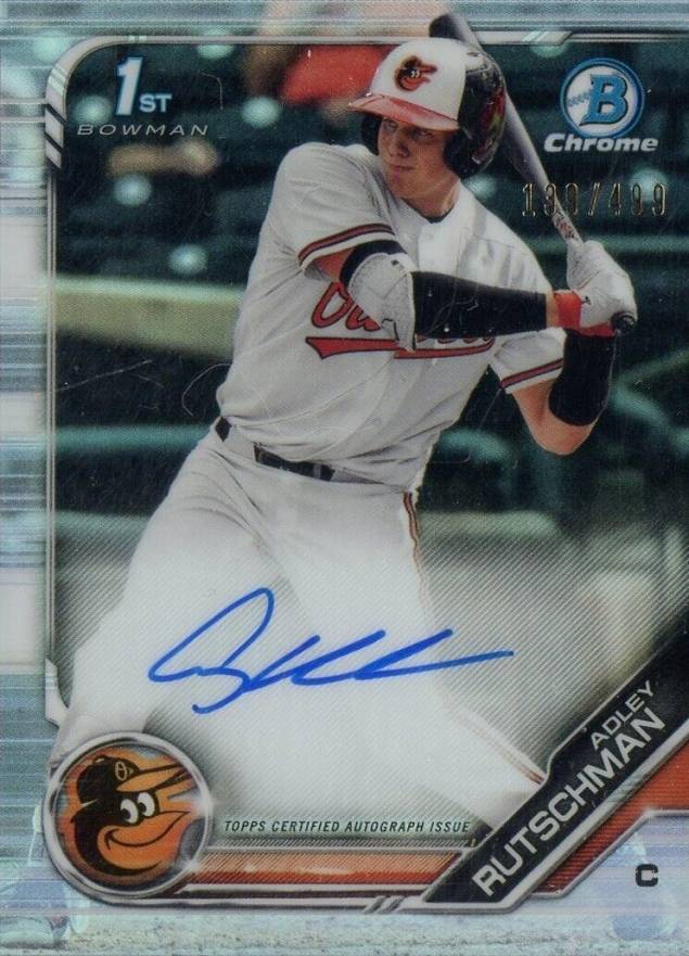 2019 Bowman Draft Chrome Draft Picks Autograph Adley Rutschman #CDAAR Baseball Card