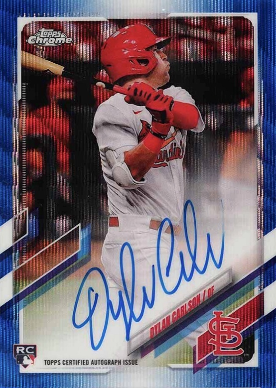 2021 Topps Chrome Rookie Autographs Dylan Carlson #RADC Baseball Card