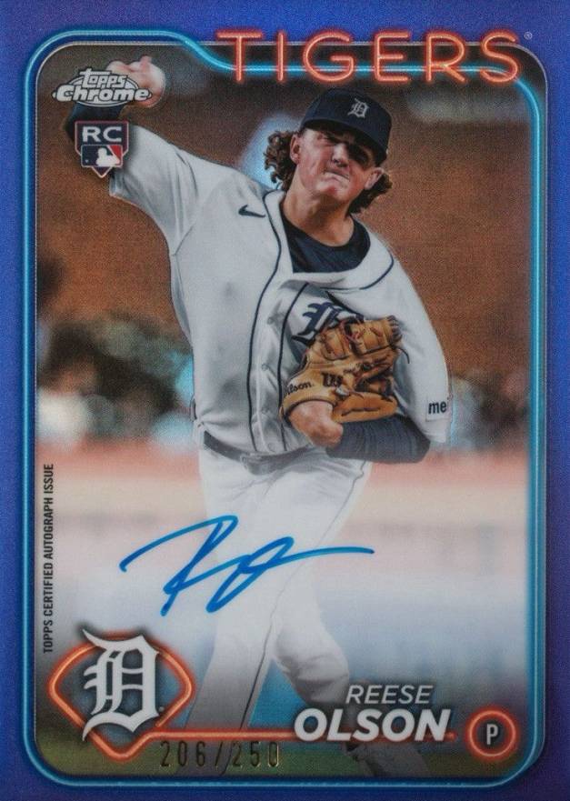 2024 Topps Chrome Rookie Autographs Reese Olson #RARO Baseball Card