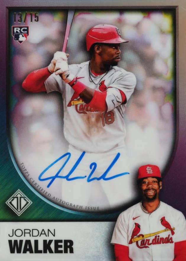 2023 Topps Transcendent Collection Transcendent Icons Chrome Autographs Jordan Walker #JW Baseball Card