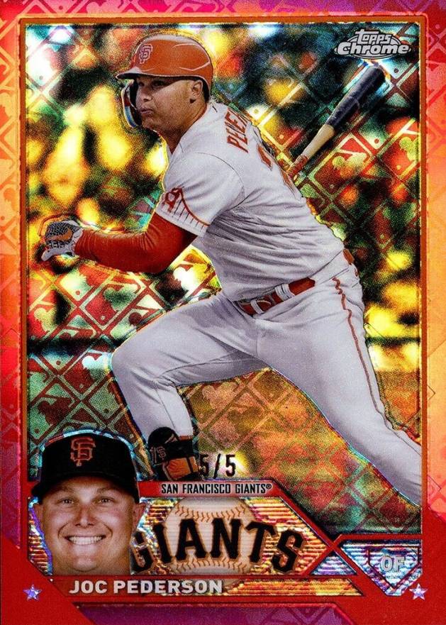 2023 Topps Chrome Logofractor Edition Joc Pederson #31 Baseball Card