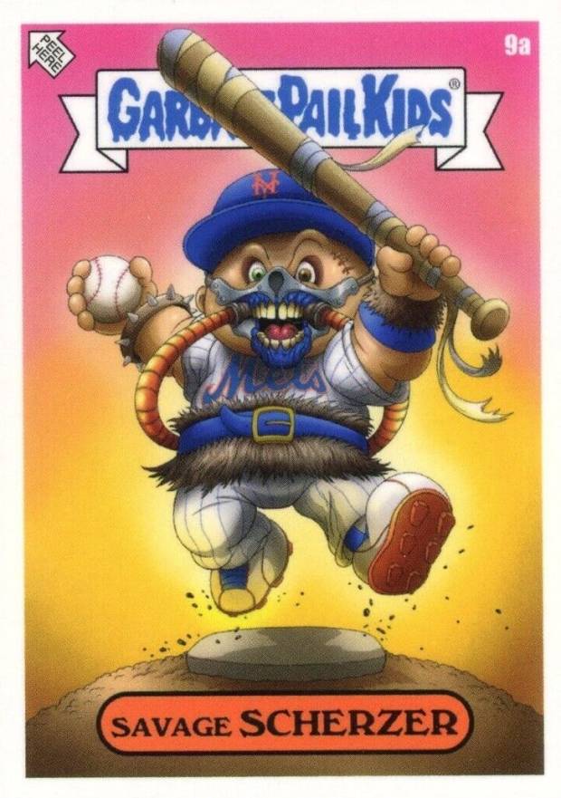 2022 Topps Garbage Pail Kids GPK X MLB Series 2 Alex Pardee Savage Scherzer #9a Baseball Card