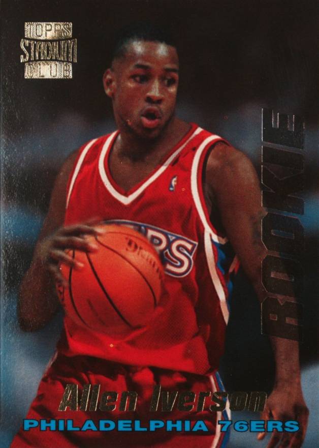 1996 Stadium Club Rookies 1 Allen Iverson #R1 Basketball Card