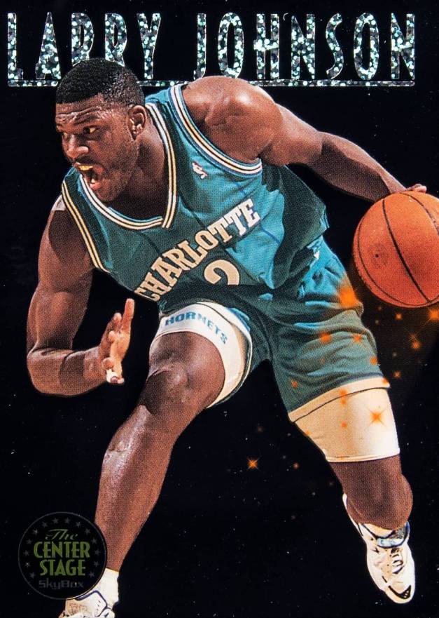 1993 Skybox Premium Center Stage Larry Johnson #CS5 Basketball Card