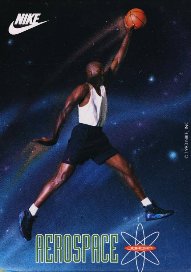 ＠NIKE AEROSPACE (JORDAN) ステッカーセット (1993) Nike Aerospace Trading Sticker Cards 6 Nike Air Jordan New