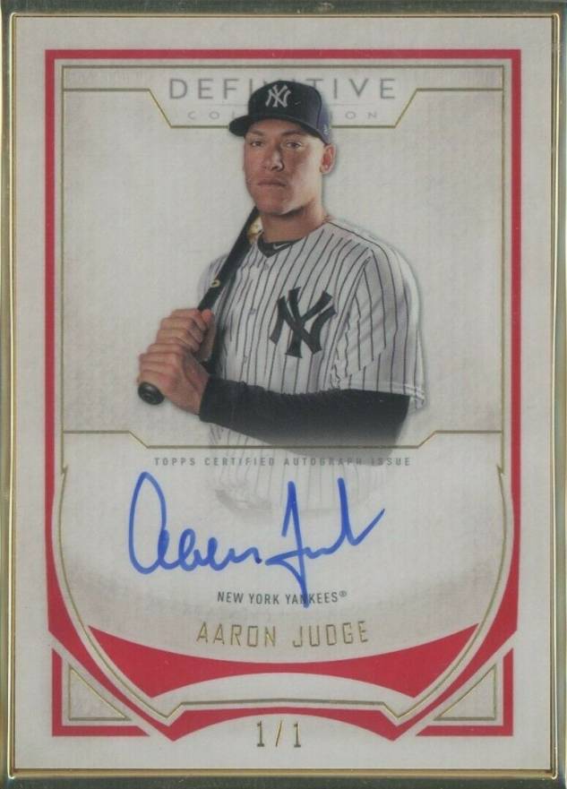 2019 Topps Definitive Collection Framed Autograph Collection Aaron Judge #AJ Baseball Card